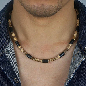 Ethnic Tribal Coconut Beads Men's Necklace Bohemian Puka Shell Surfer Jewelry