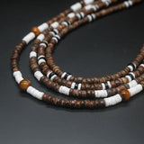 Ethnic Tribal Coconut Beads Men's Necklace Bohemian Puka Shell Surfer Jewelry