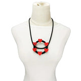 Multicolor Wood Jewelry Gothic Pendant Necklaces Women Necklace