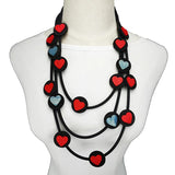 Multicolor Wood Jewelry Gothic Pendant Necklaces Women Necklace