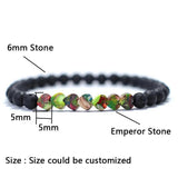 Emperor Stone Unisex Bracelet Multicolor Beaded Bohemia Jewelry