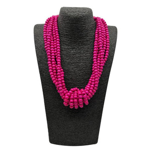 Bohemia Layer Knot Wood Necklace & Pendant Vintage Statement Choker Collar