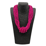 Bohemia Layer Knot Wood Necklace & Pendant Vintage Statement Choker Collar