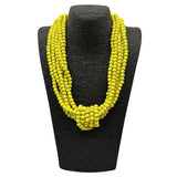 Bohemia Layer Knot Wood Necklace & Pendant Vintage Statement Choker Collar