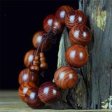 Natural Rosewood Beads Bracelet Tibetan Buddhist Jewelry Men Women