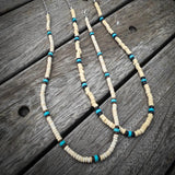 Mens Wooden Beaded Surfer Necklace Geometric Tribal Ethnic Chain