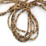 5 Strands Natural Dark Coconut Rondelle Beads 3mm