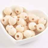 10-50Pcs Natural Unfinished Wooden Honeycomb Beads For DIY Jewelry Craft