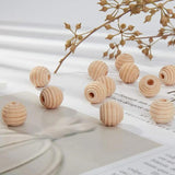 10-50Pcs Natural Unfinished Wooden Honeycomb Beads For DIY Jewelry Craft