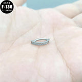 ASTM F136 Titanium Reverse Navel Piercing Clicker Belly Button Ring