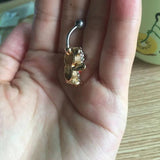 Red Bow Tie Little Bear Belly Button Rings