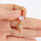 Heart Crown Cross Eye Wing Starfish Navel Piercing 14G