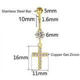 Heart Crown Cross Eye Wing Starfish Navel Piercing 14G