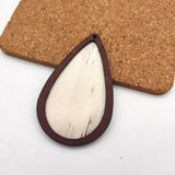 10 pcs Teardrop Wood Base Earrings Pendant Blank Wooden Settings