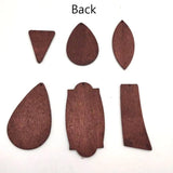 10 pcs Teardrop Wood Base Earrings Pendant Blank Wooden Settings