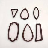 10 pcs Teardrop Wood Base Earrings Pendant Blank Wooden Settings
