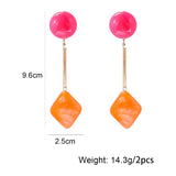 Bohemian Acrylic Long Drop Dangle Earrings For Women
