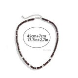 Men's Vintage African Beaded Clay Necklace