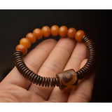 Tibetan Dzi Bead Bangle Amulet Bless Eyes Fengshui Bracelet