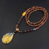 Nepalese Resin Water Drop Peacock Pendant Bohemian Necklace
