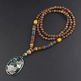 Nepalese Resin Water Drop Peacock Pendant Bohemian Necklace