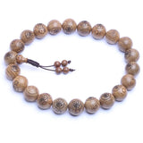 Tibetan Wood Bead Necklace 20mm Rosary Chain Natural Wood Bracelet