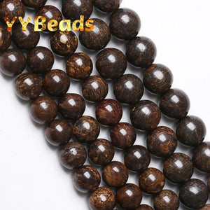 Dark Brown Bronzite Stone Beads Round Loose Charm Beads 4-12mm