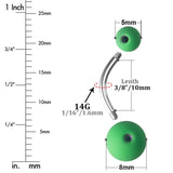 Colorful Acrylic Belly Bars Navel Ring Stud Women Piercing Surgical Steel 14G