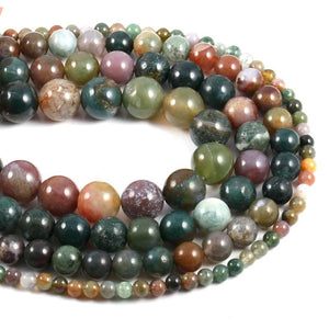 Indian Agat Stone 4/6/8/10/12mm Round Ball Beads for Jewelry Making