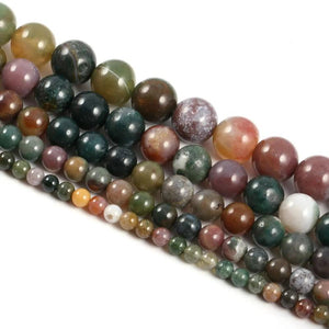 Indian Agat Stone 4/6/8/10/12mm Round Ball Beads for Jewelry Making