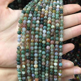 Indian Agat Stone 4/6/8/10/12mm Round Ball Beads for Jewelry Making