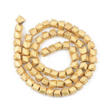 Matte Silver Rose Gold Plated Hematite Beads Natural Stone Geometric Loose Bead