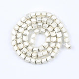 Matte Silver Rose Gold Plated Hematite Beads Natural Stone Geometric Loose Bead