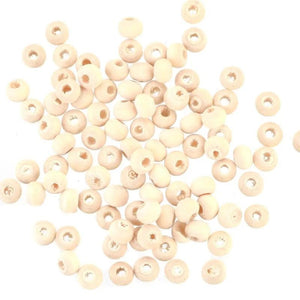Hinoki Wood Spacer Beads Round Ball DIY Earrings Neck