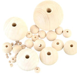 Hinoki Wood Spacer Beads Round Ball DIY Earrings Neck