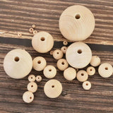Hinoki Wood Spacer Beads Round Ball DIY Earrings Neck