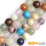 8mm Mixed Gem stone Round Shape Loose Beads Jewelry Making DIY Bracelet
