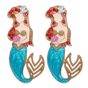 Colorful Crystal Statement Earrings Long Jewelry Accessories Gift