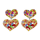 Colorful Crystal Statement Earrings Long Jewelry Accessories Gift