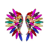 Colorful Crystal Statement Earrings Long Jewelry Accessories Gift