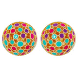 Colorful Crystal Statement Earrings Long Jewelry Accessories Gift