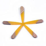 Colorful Wooden Teardrop Pendants for Jewelry Making