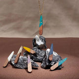 Colorful Wooden Teardrop Pendants for Jewelry Making
