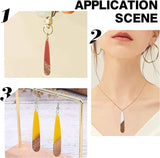 Colorful Wooden Teardrop Pendants for Jewelry Making
