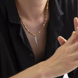 Men's African Wing Pendant Necklace Surfer Jewelry Wooden Beach Necklace
