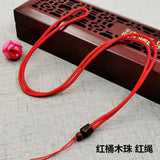 Adjustable Necklace Cord Holder with Wooden Beads