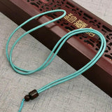 Adjustable Necklace Cord Holder with Wooden Beads