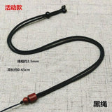 Adjustable Necklace Cord Holder with Wooden Beads