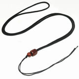 Adjustable Necklace Cord Holder with Wooden Beads