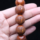 Tibetan Buddhist Bracelet Men's 20mm Solid Wood Rosary Beads